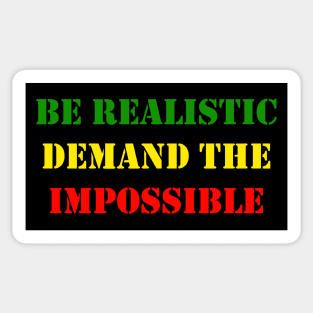 Be Realistic, Demand The Impossible Che Guevara Quote Red Yellow Green Sticker